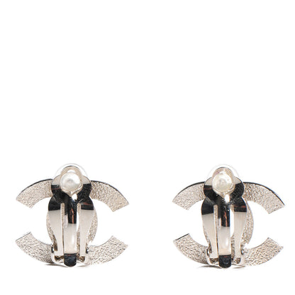 Chanel CC Clip On Earrings Silver 3 of 5