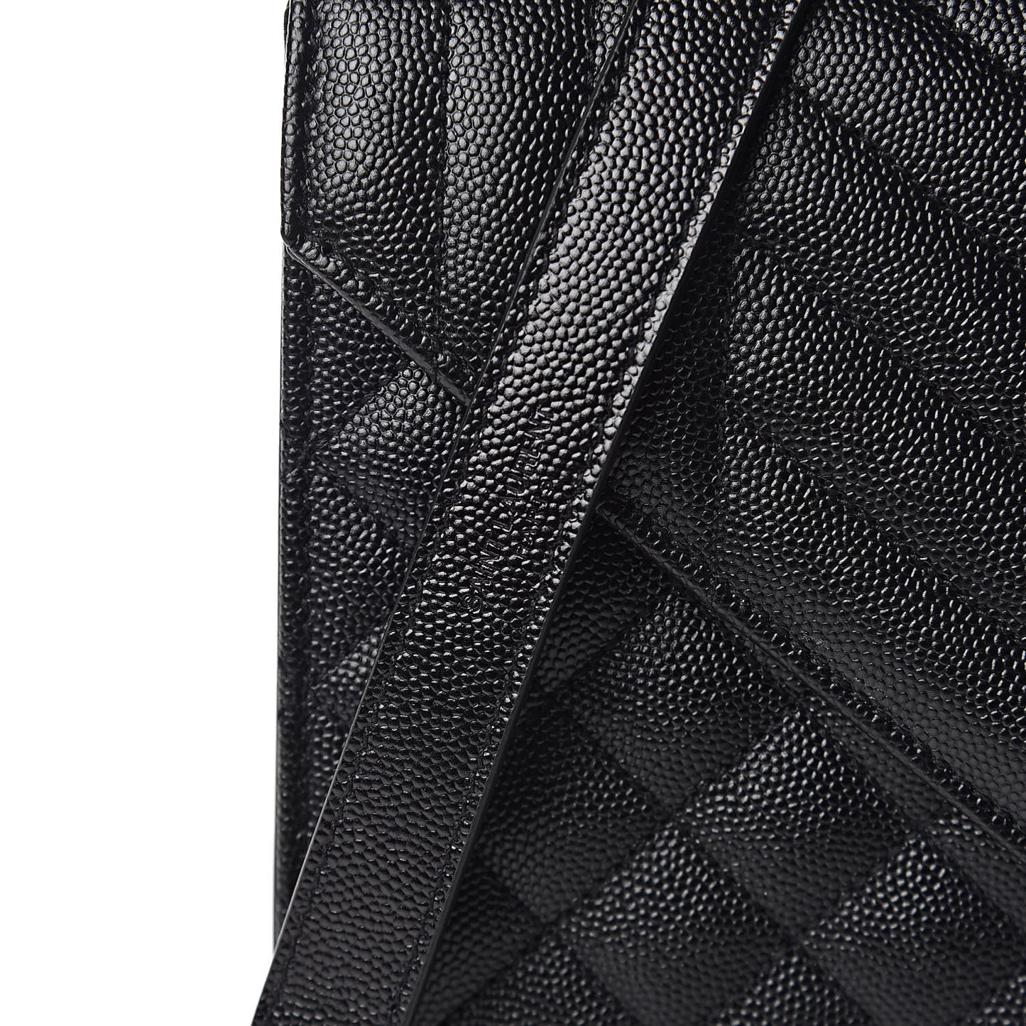 Grain De Poudre Textured Mixed Matelasse Triquilt Medium Monogram Satchel Black