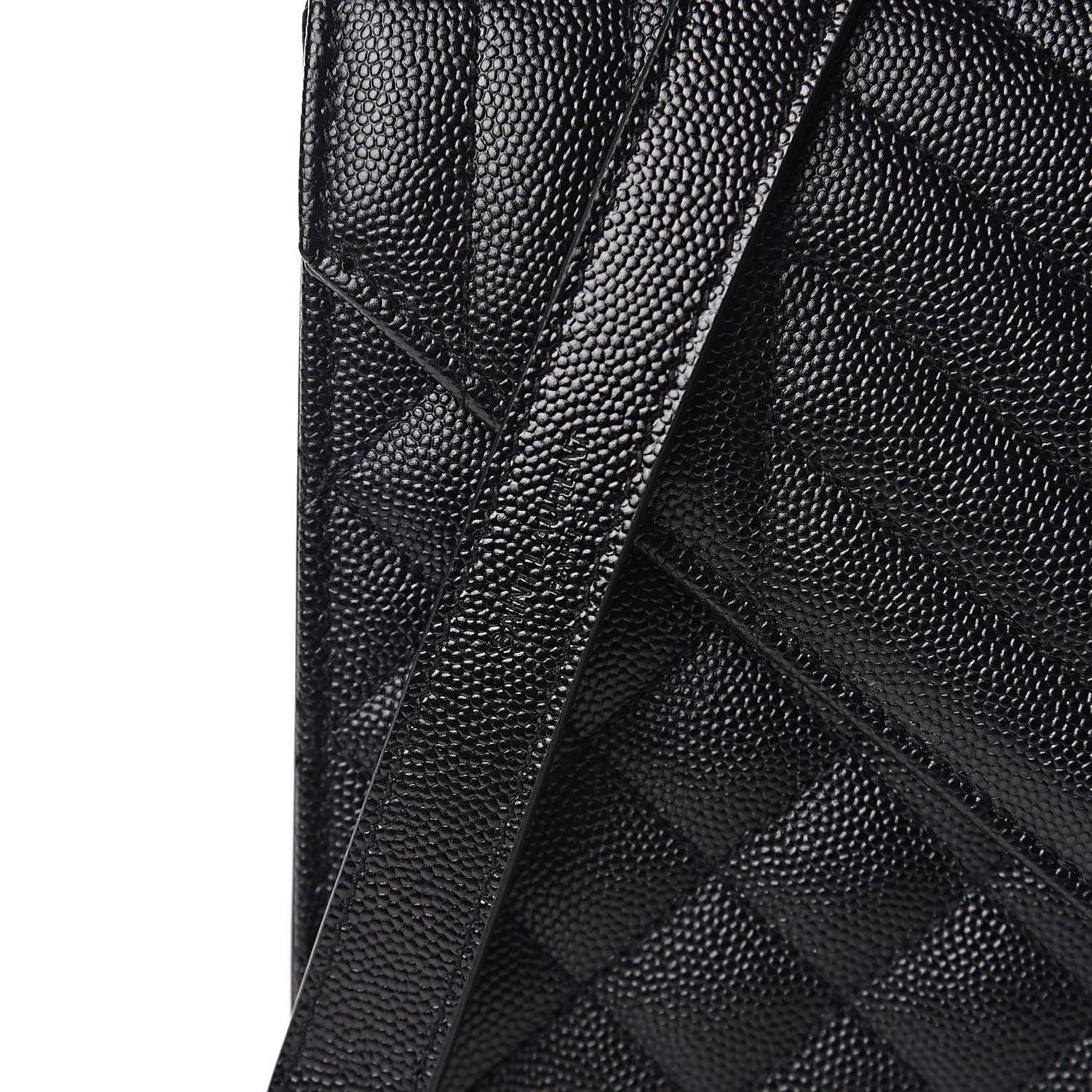 Saint Laurent Grain De Poudre Textured Mixed Matelasse Triquilt Medium Monogram Satchel Black 8 of 11