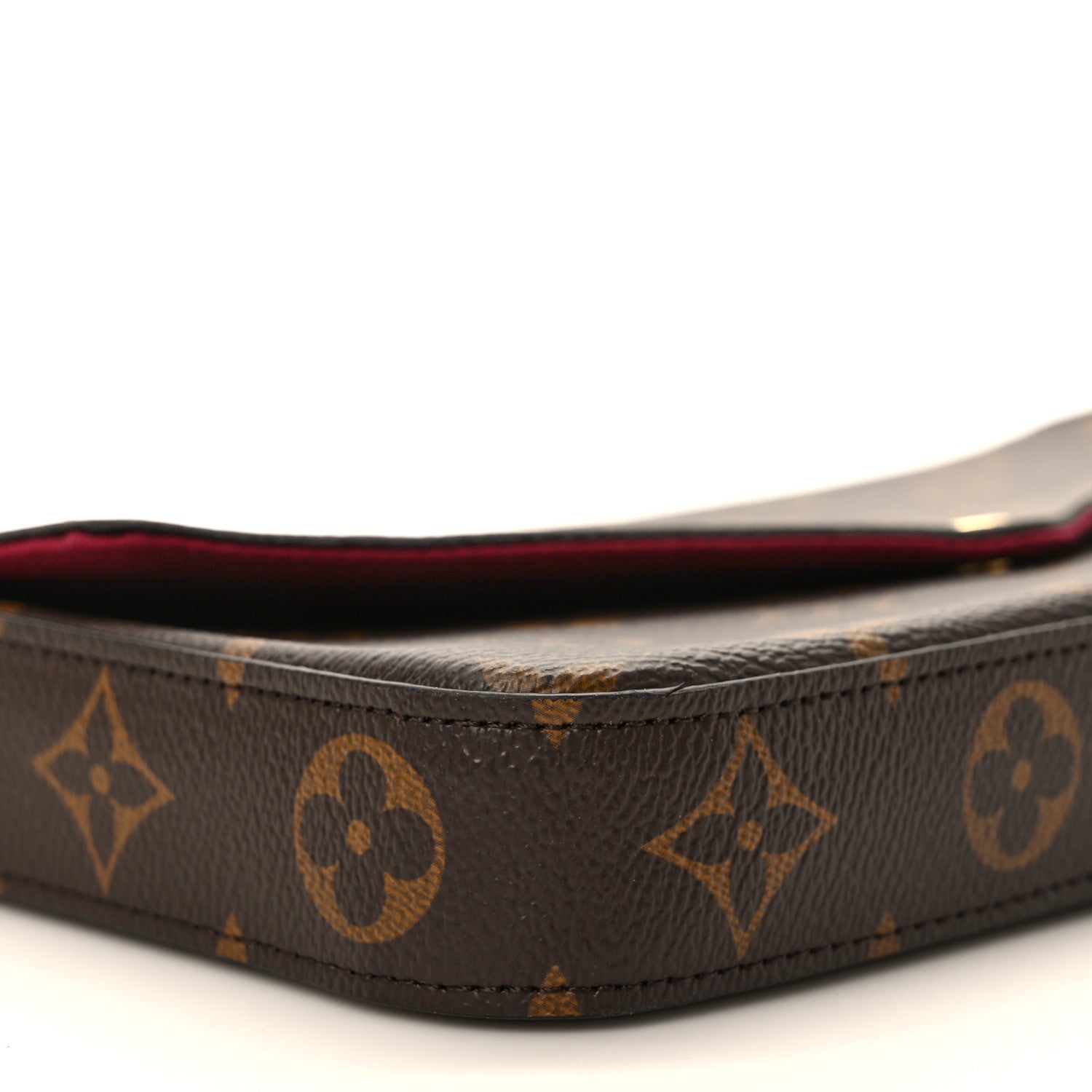 Louis Vuitton Monogram Pochette Felicie Chain Wallet Fuchsia 7 of 8