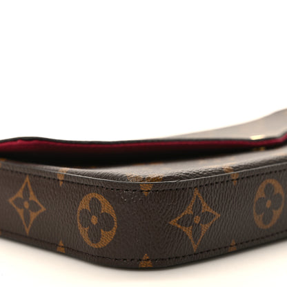 Louis Vuitton Monogram Pochette Felicie Chain Wallet Fuchsia 7 of 8