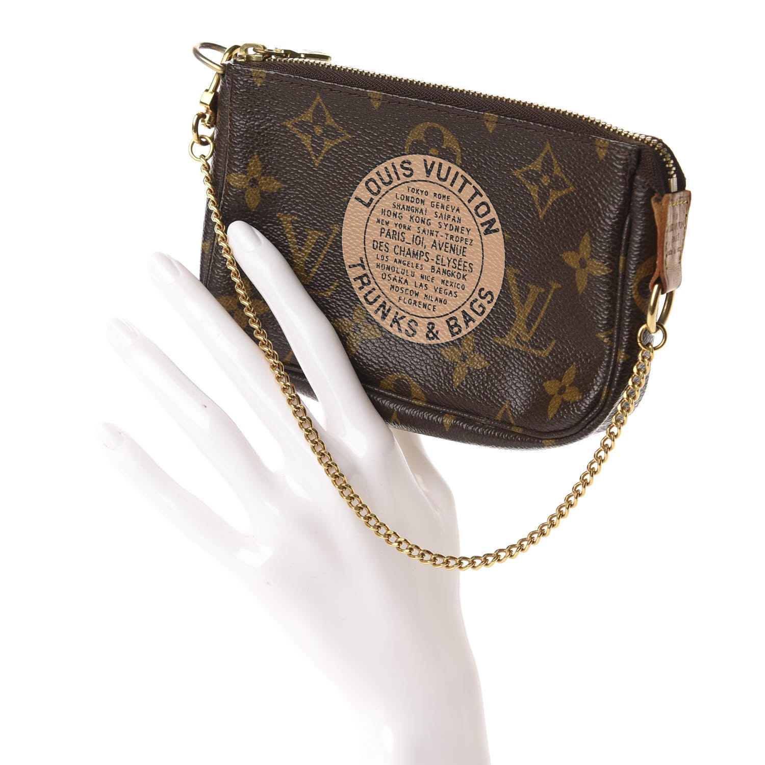 Louis Vuitton Monogram Complice Trunks and Bags Mini Pochette Accessories Beige 2 of 7