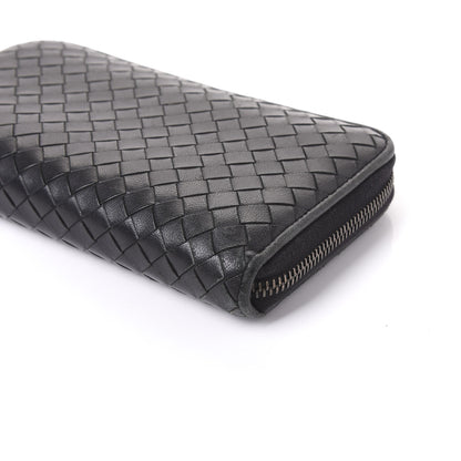 Bottega Veneta Nappa Intrecciato Zip Around Wallet Black 6 of 8