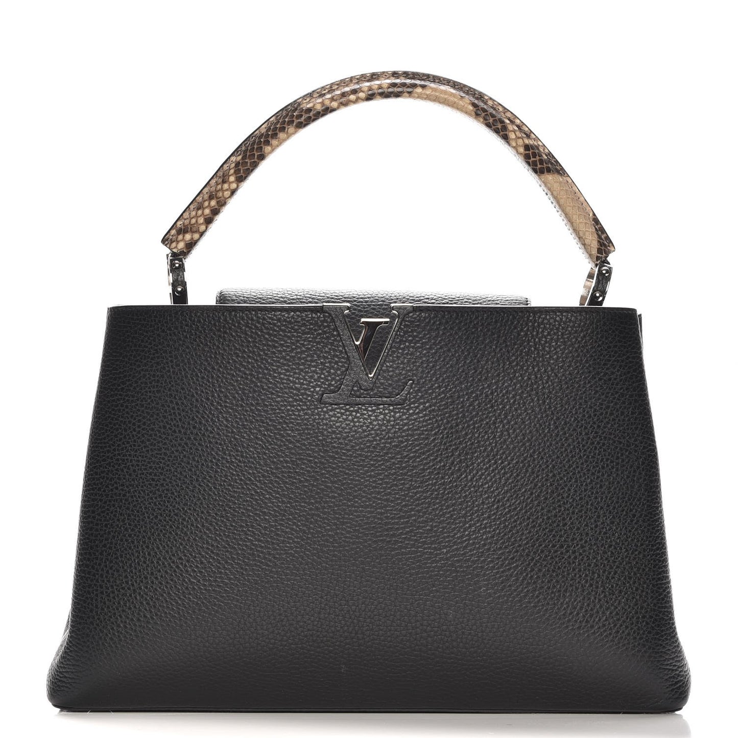 Taurillon Python Capucines MM Black