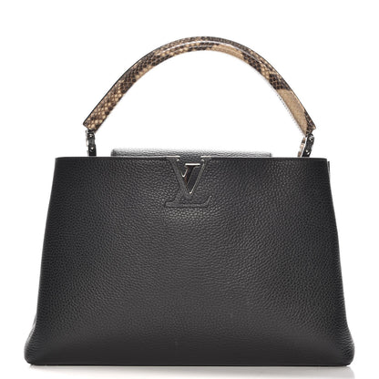 Louis Vuitton Taurillon Python Capucines MM Black 1 of 6