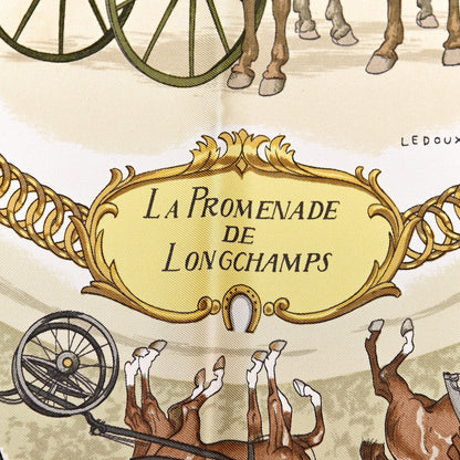 Hermes Silk La Promenade De Longchamps Scarf 90 3 of 8