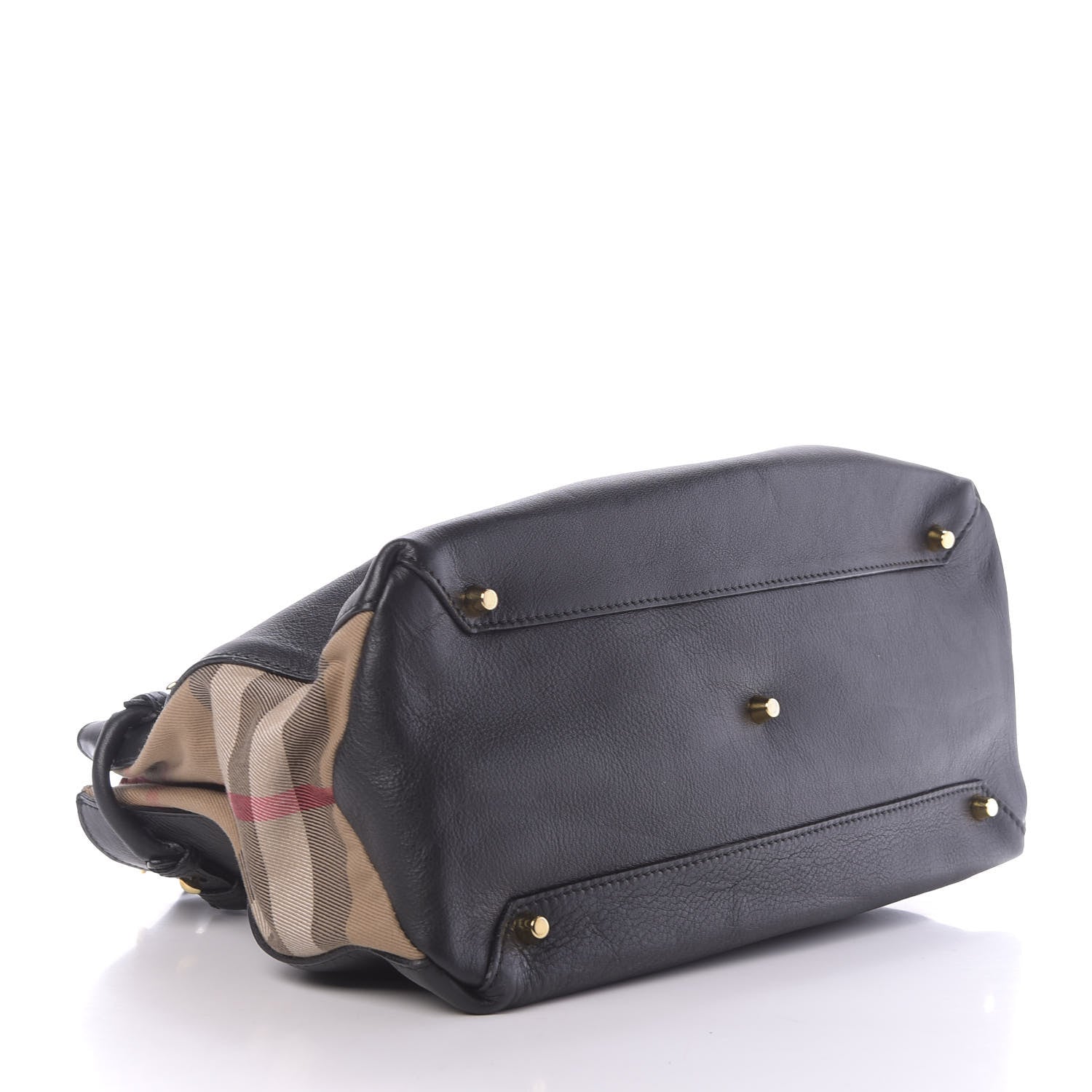 Burberry Smooth Calfskin Medium Banner Tote Black 4 of 9