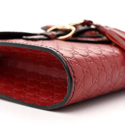 Gucci Soft Microguccissima Mini Emily Chain Shoulder Bag Rosso 9 of 11