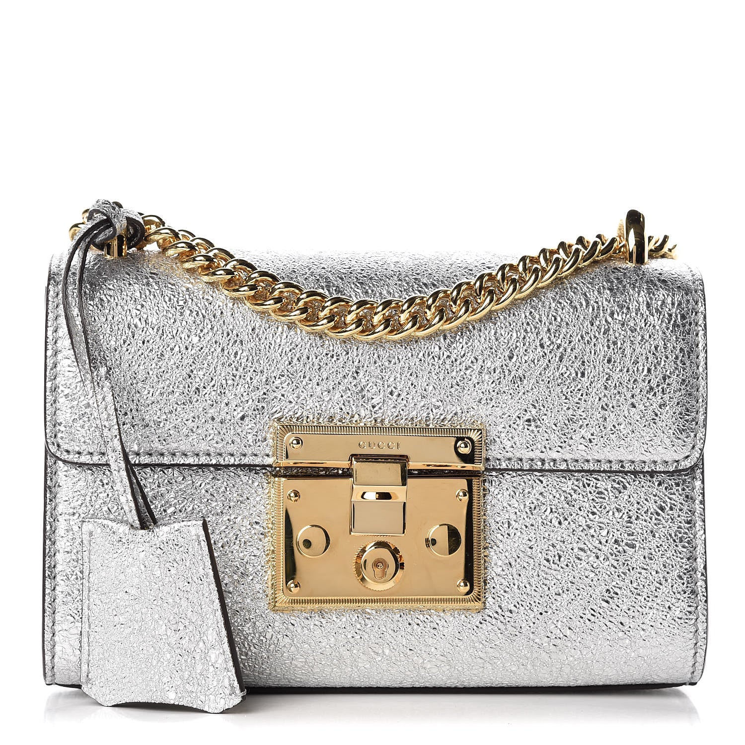 Gucci Galassia Small Padlock Shoulder Bag Argento 1 of 8