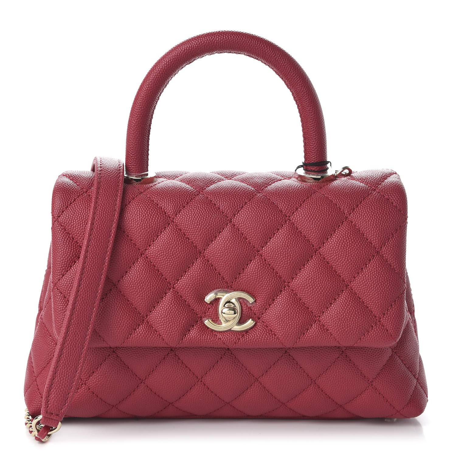 Chanel Caviar Quilted Mini Coco Handle Flap Fuchsia 1 of 10