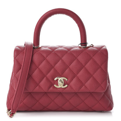 Chanel Caviar Quilted Mini Coco Handle Flap Fuchsia 1 of 10