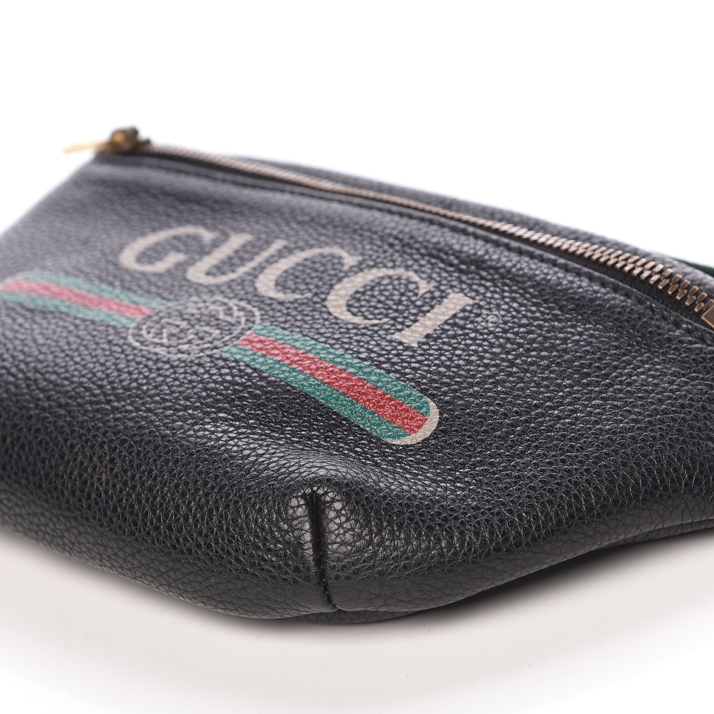 Grained Calfskin Small Logo Belt Bag Black