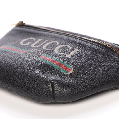 Gucci Grained Calfskin Small Logo Belt Bag Black 9 of 12