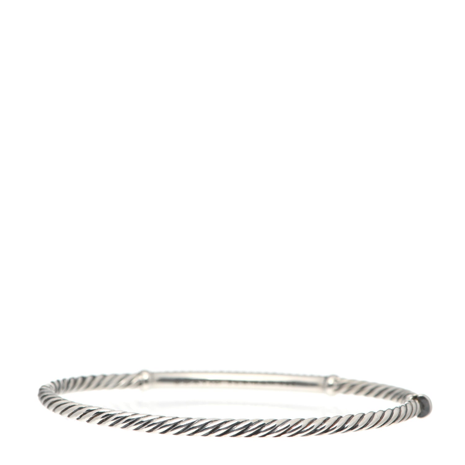 David Yurman Sterling Silver Diamond Petite Pave Metro Bar Bracelet 3 of 5