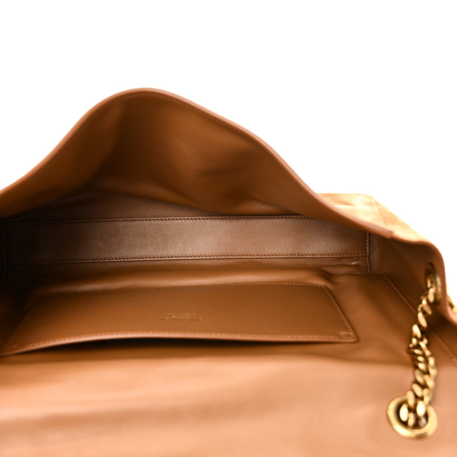 Saint Laurent Smooth Calfskin Suede Medium Reversible Monogram Kate Satchel Light Ochre 7 of 14