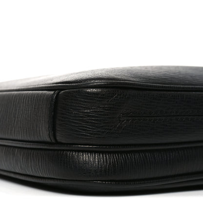 Salvatore Ferragamo Calfskin Zip Around Briefcase Black 9 of 10