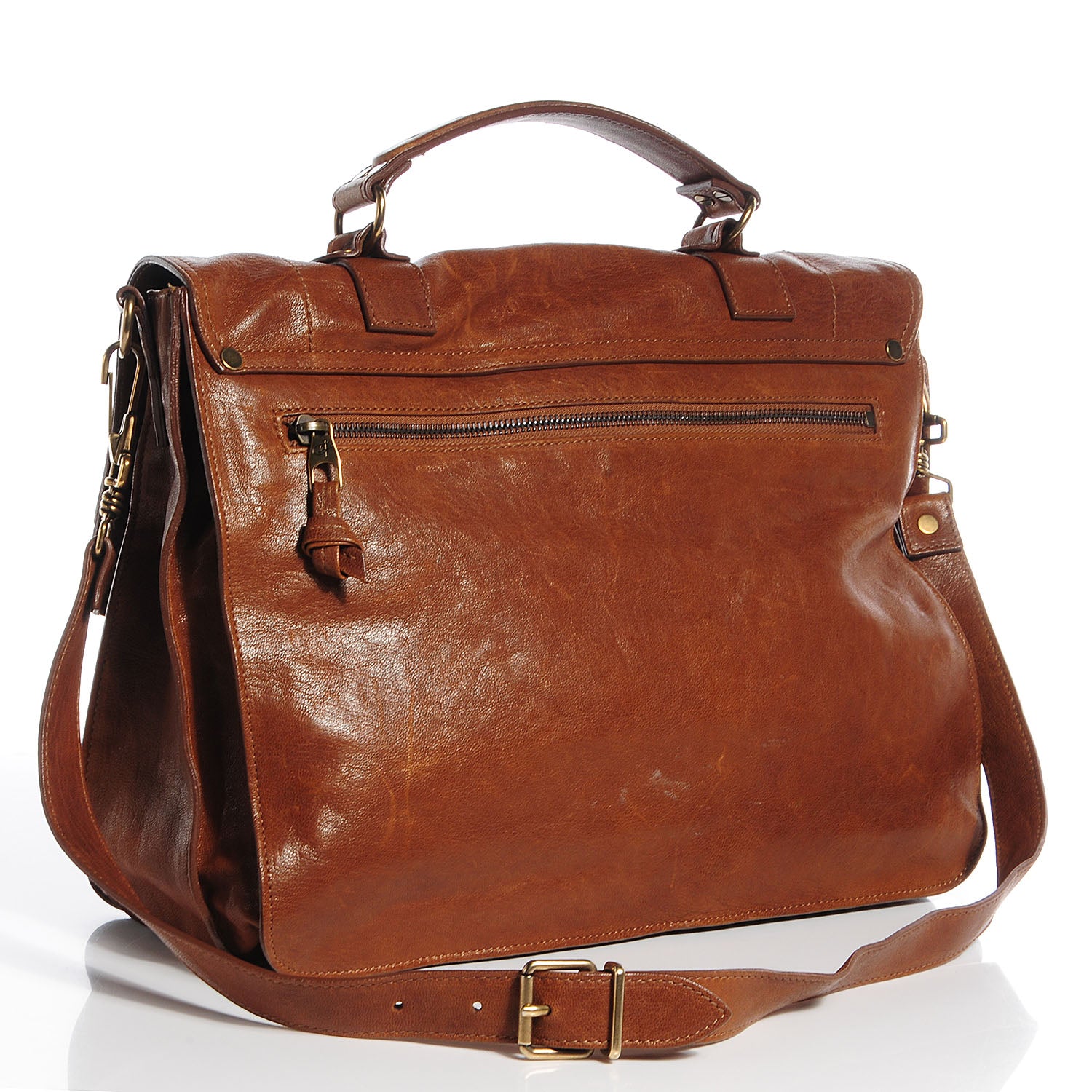 Proenza Schouler Lambskin Large PS1 Satchel Saddle 3 of 11