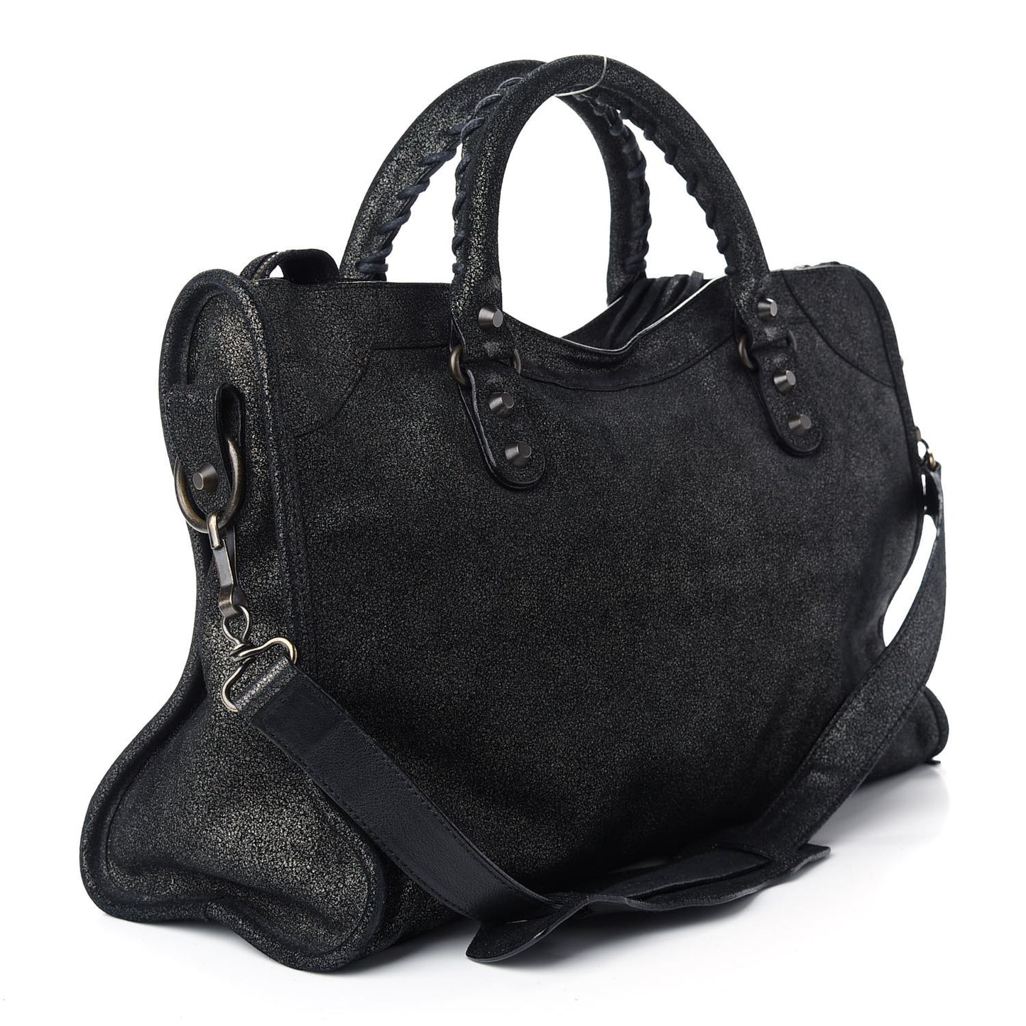 Metallic Craquele Classic Hardware City Black