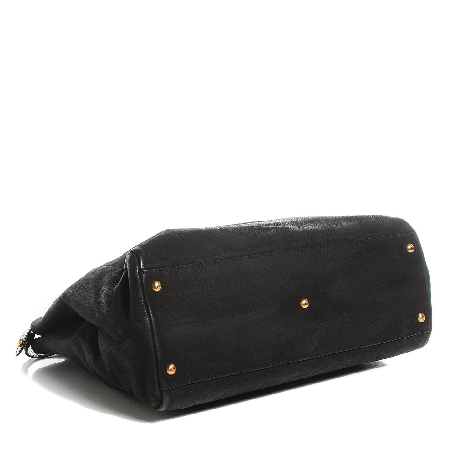 Buffalo Vitello Large Peekaboo Iconic Satchel Black