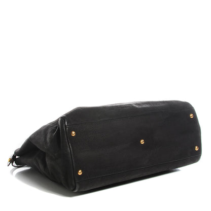 Fendi Buffalo Vitello Large Peekaboo Iconic Satchel Black 4 of 11