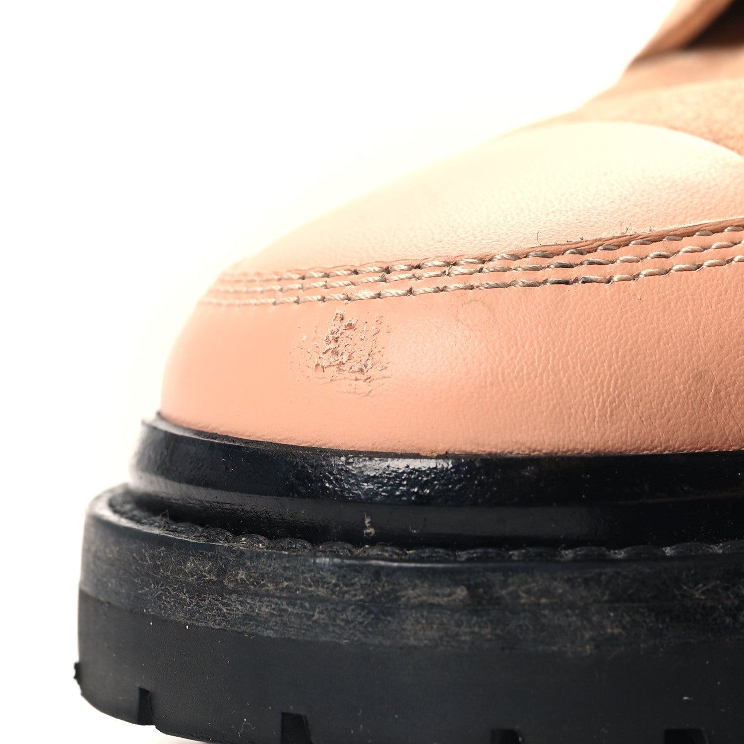 Chanel Suede Calfskin Lace Up Boots 38 Pink 9 of 9