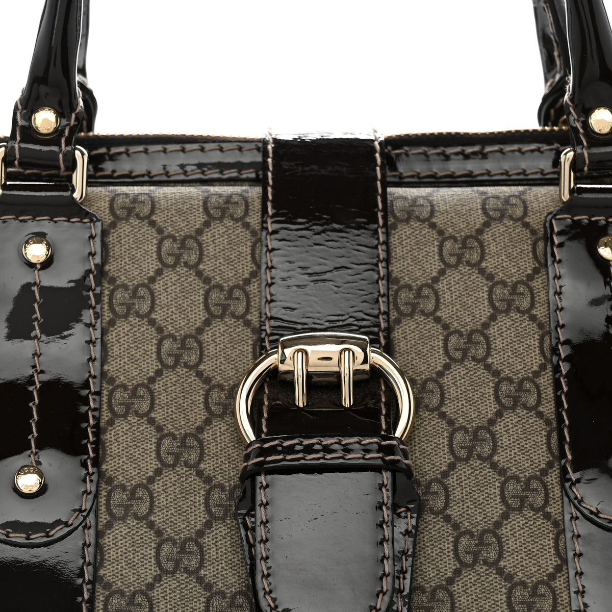 GG Plus Boston Vanity Bag Brown