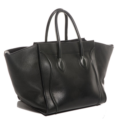 Celine Supple Calfskin Medium Phantom Luggage Black 3 of 10