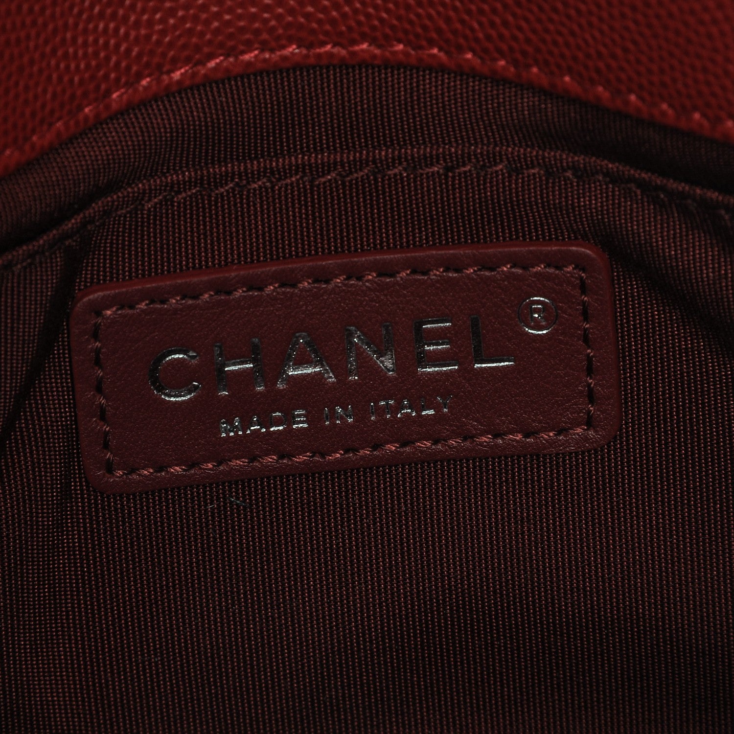 Chanel Caviar Macro Chevron Small Single Flap Red 6 of 7