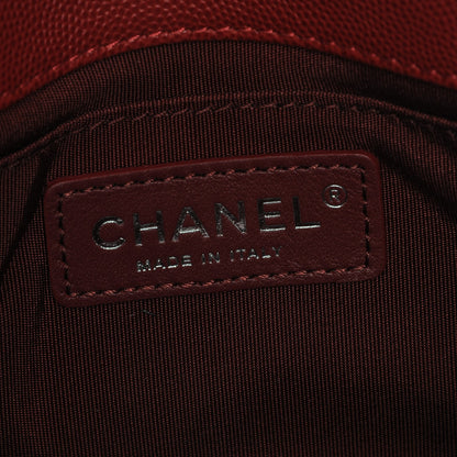 Chanel Caviar Macro Chevron Small Single Flap Red 6 of 7