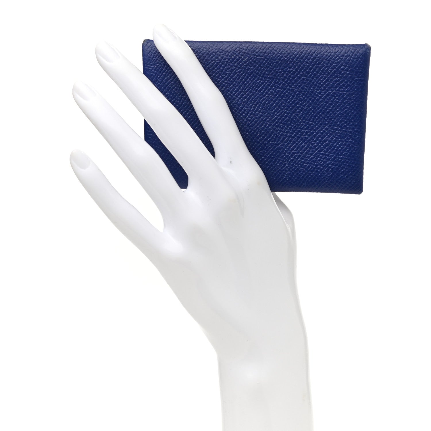 Hermes Epsom Calvi Card Case Bleu Electrique 2 of 8
