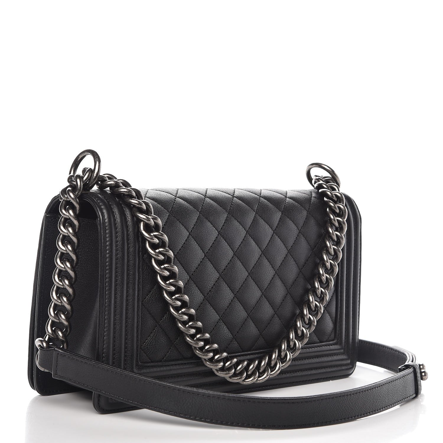 Chanel Calfskin Quilted Medium Boy Flap Black 3 of 8