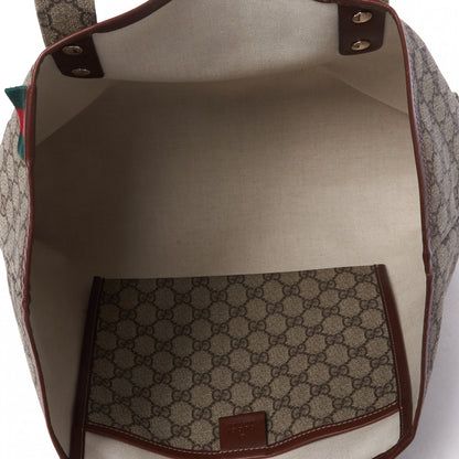 Gucci GG Plus Monogram Medium Signature Web Loop Tote Brown 4 of 8