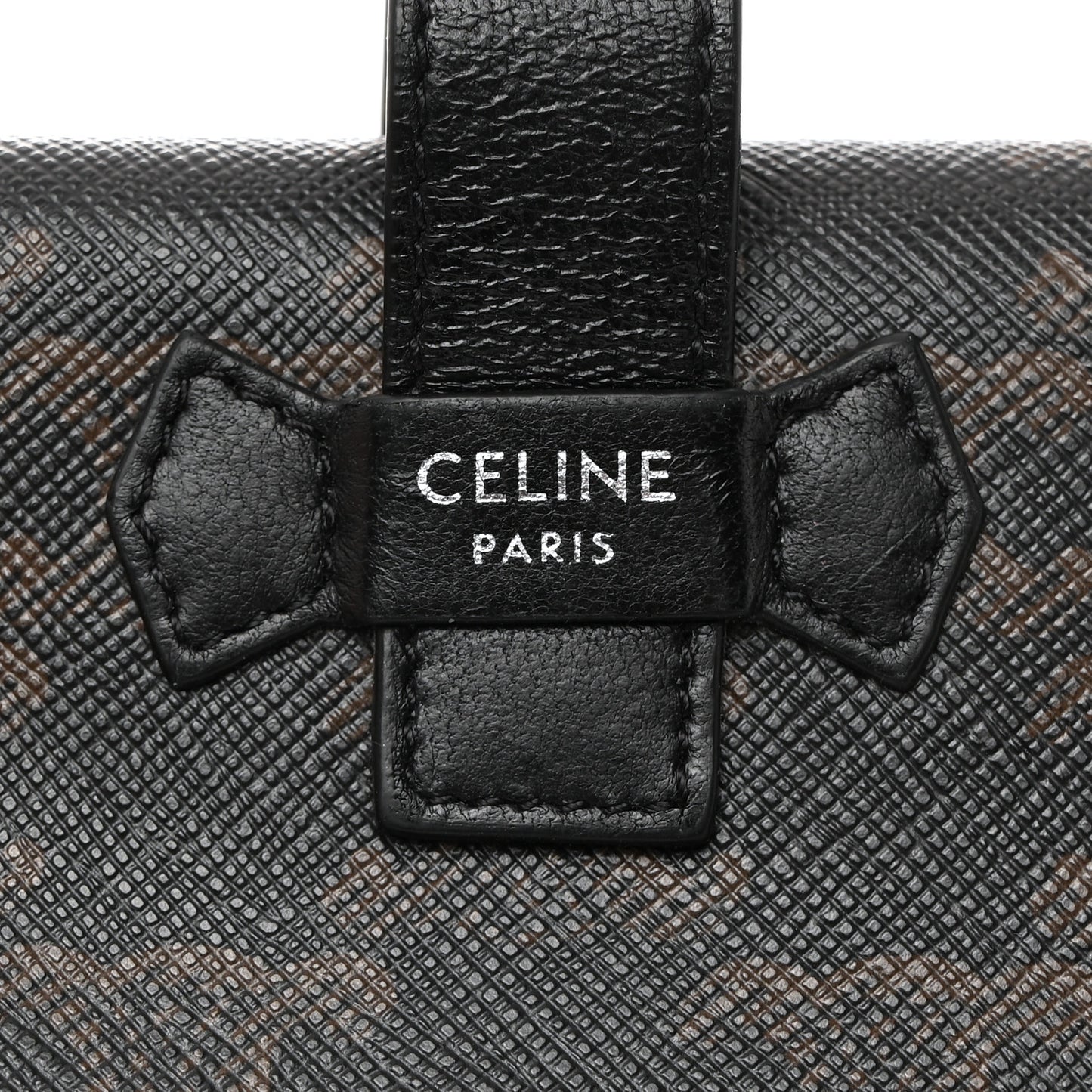 Canvas Triomphe Medium Strap Wallet Black