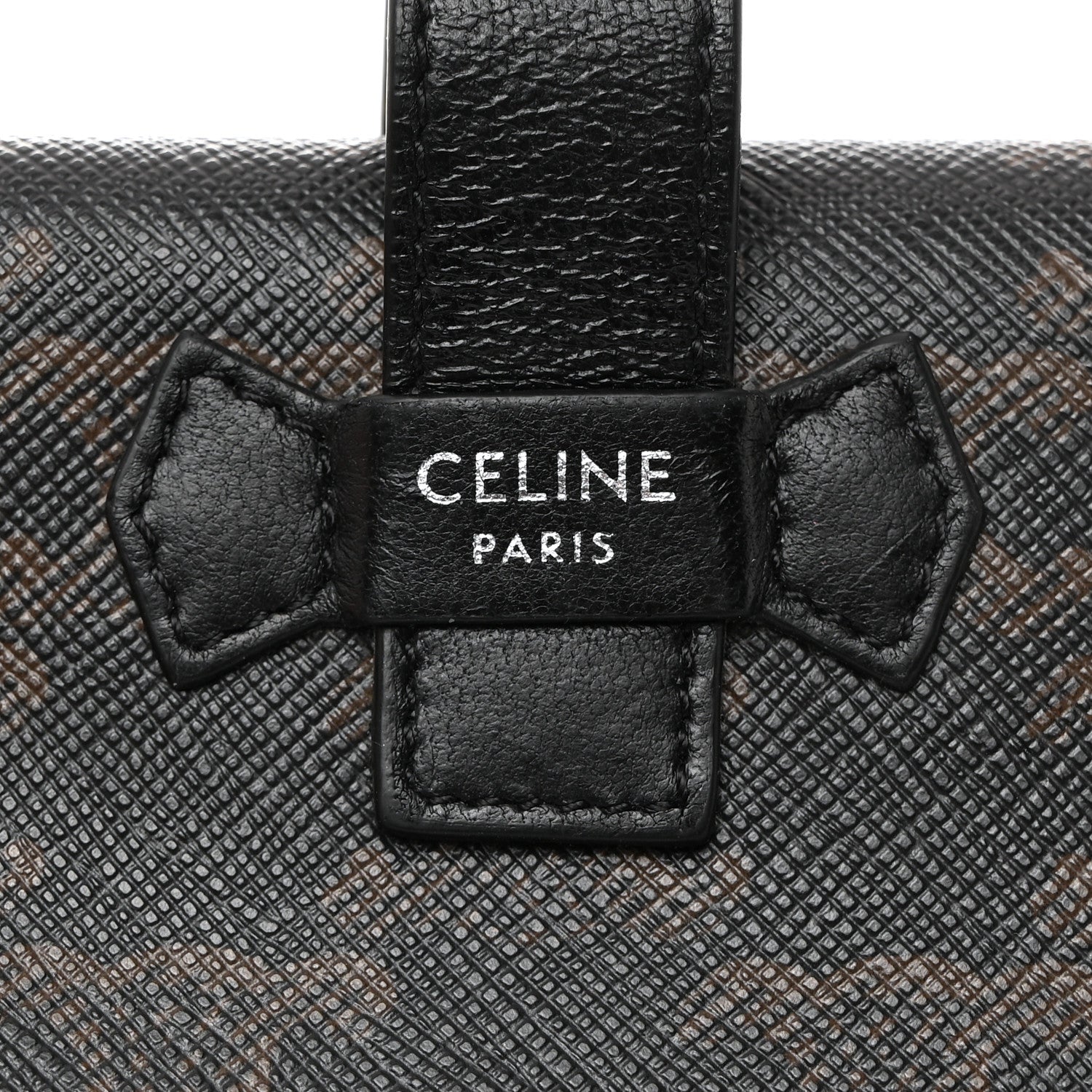 Celine Canvas Triomphe Medium Strap Wallet Black 6 of 7