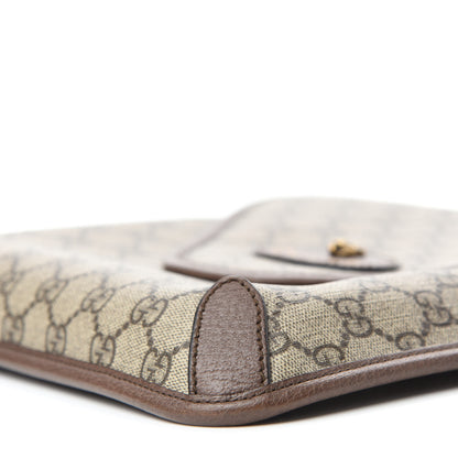 Gucci GG Supreme Monogram Web Medium Neo Vintage Flap Messenger Bag Beige New Acero 7 of 11