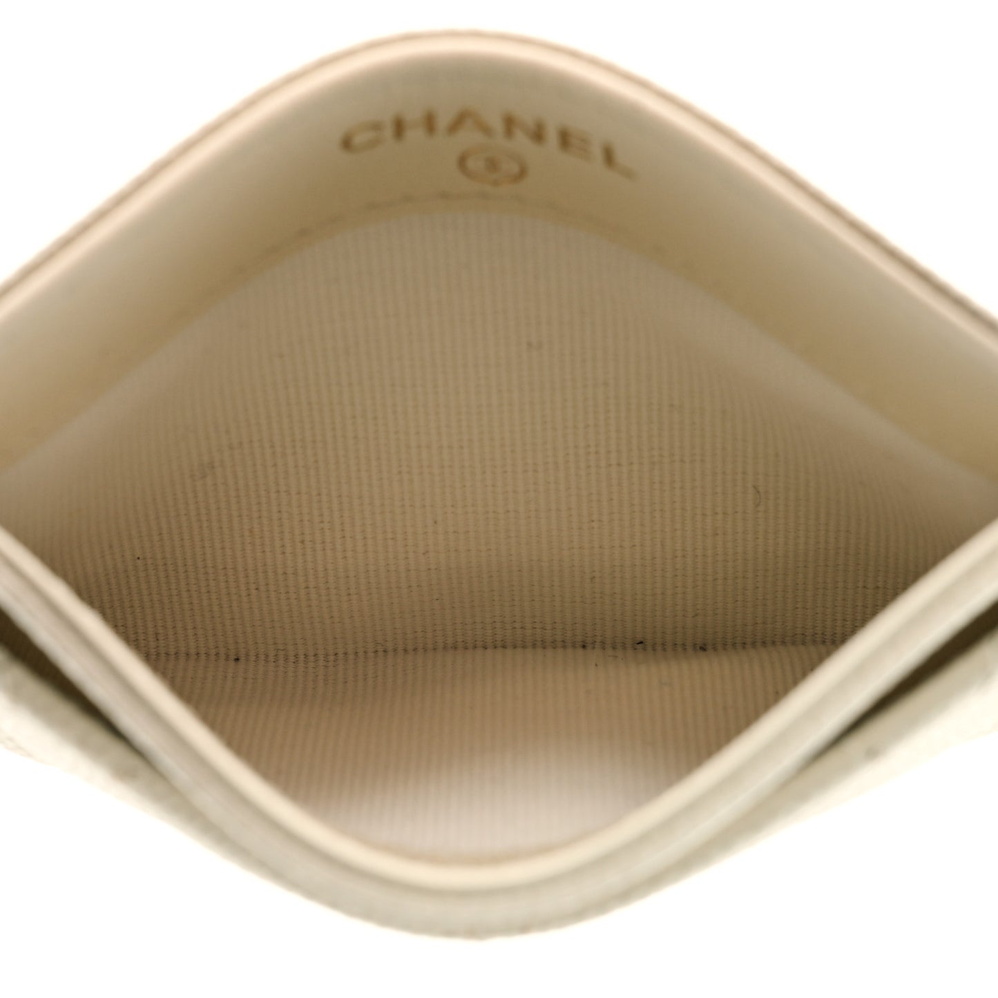 Caviar Quilted Card Holder White