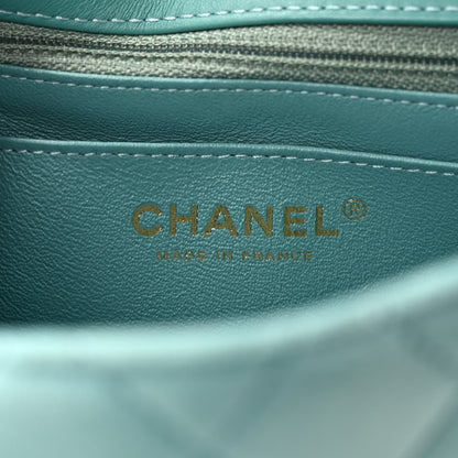 Chanel Velvet Quilted Mini 2.55 Reissue Flap Light Blue 5 of 11
