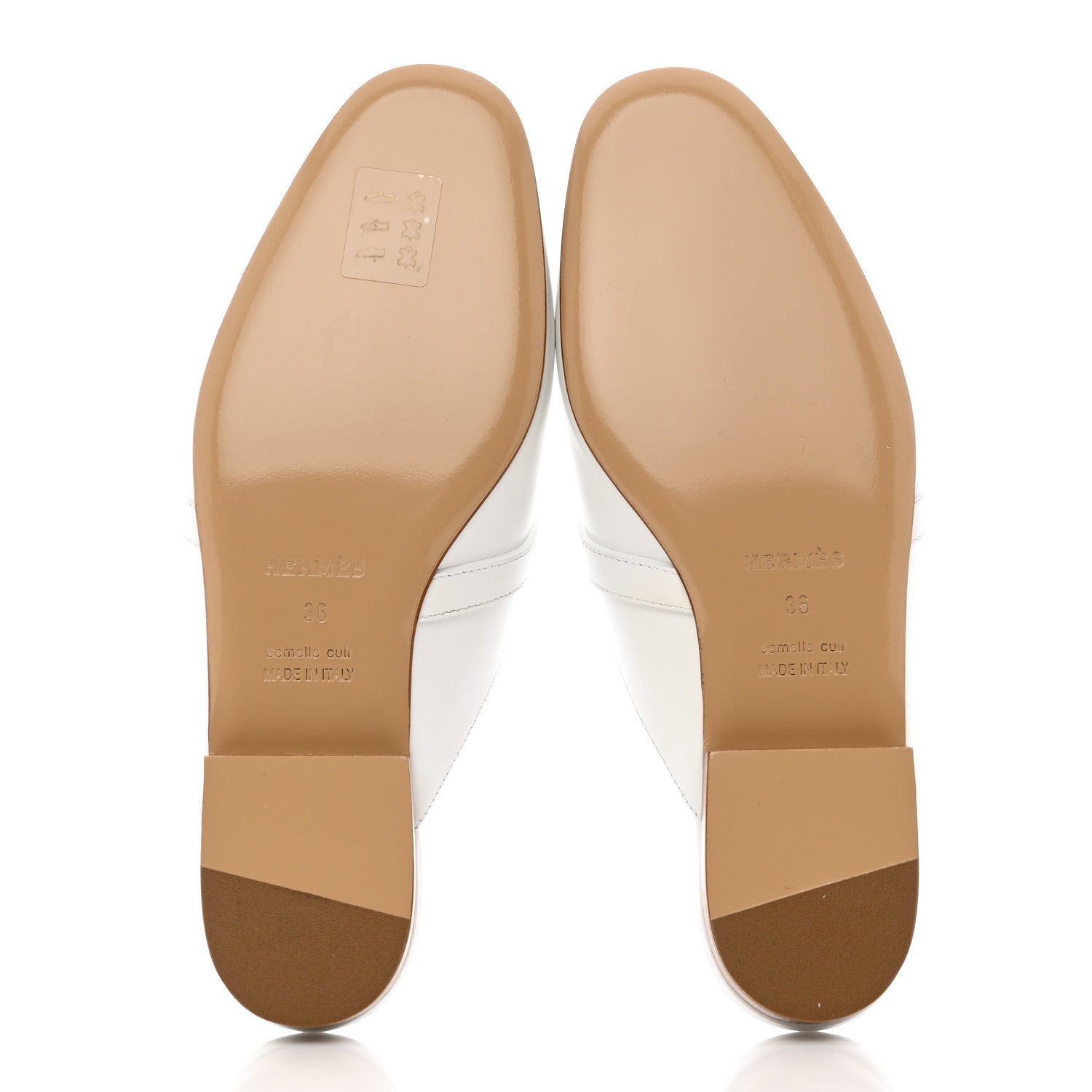 Hermes Calfskin Oz Mules 36 White 5 of 9