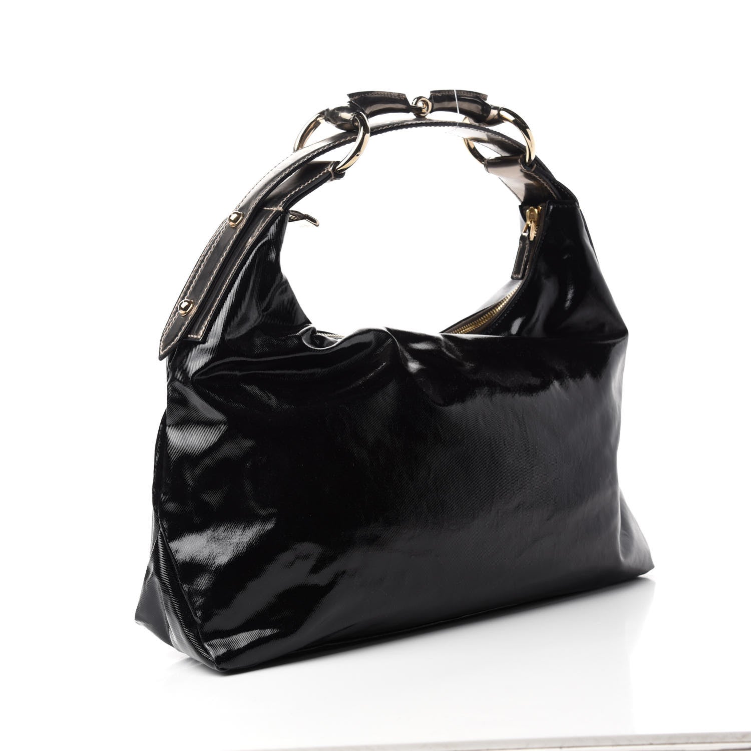 Gucci Dialux Medium Horsebit Chain Hobo Black 3 of 10