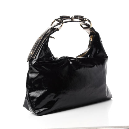 Gucci Dialux Medium Horsebit Chain Hobo Black 3 of 10
