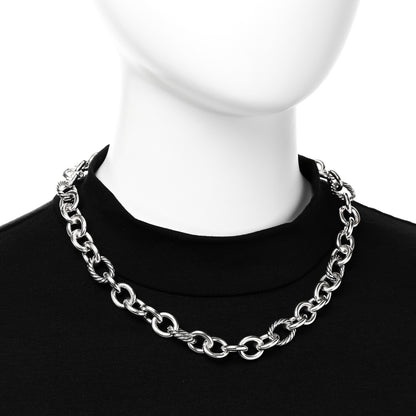 David Yurman Sterling Silver 12mm Oval Link Necklace 2 of 4
