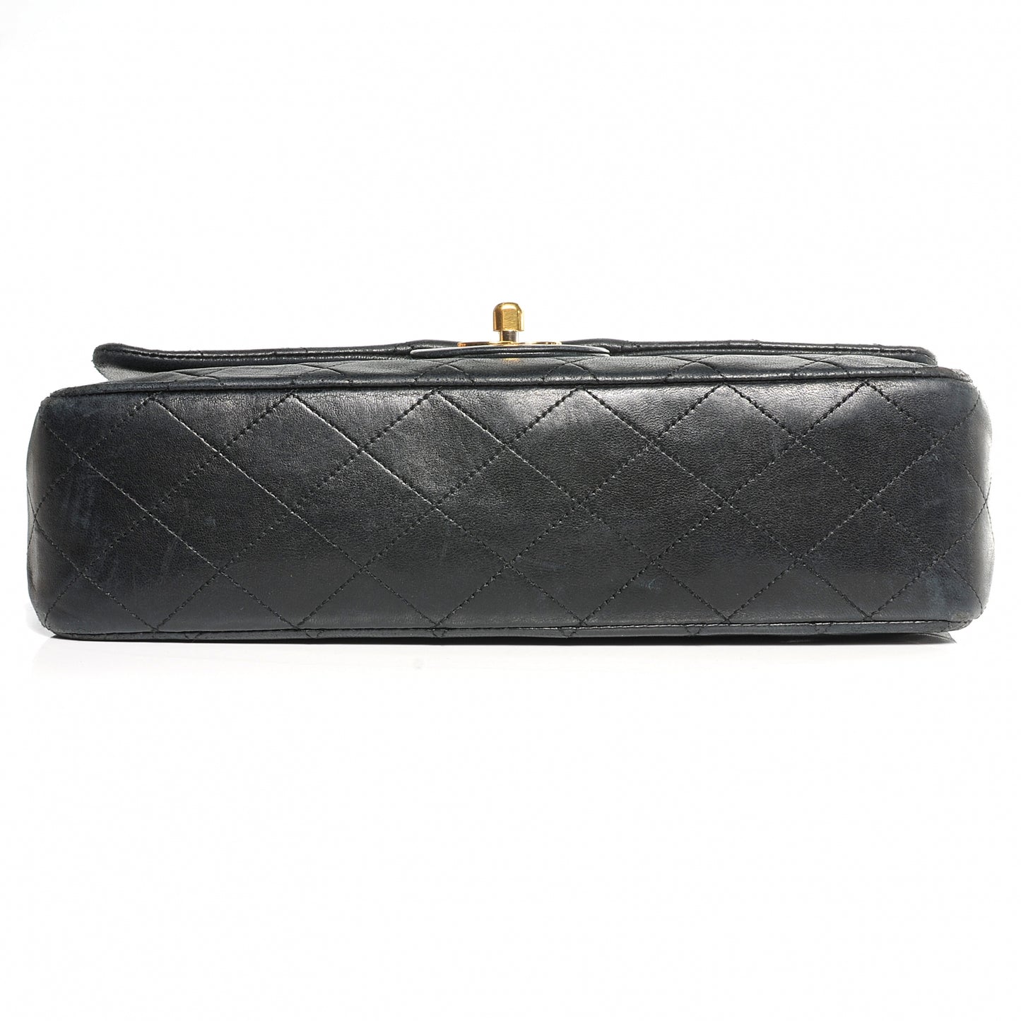 Lambskin Medium Double Flap Black