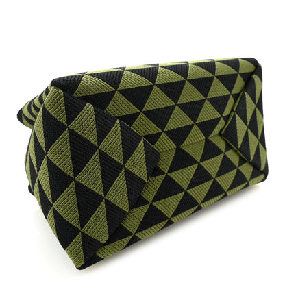 Prada Jacquard Triangolo Symbole Embroidered Small Shoulder Bag Black Edera 4 of 12
