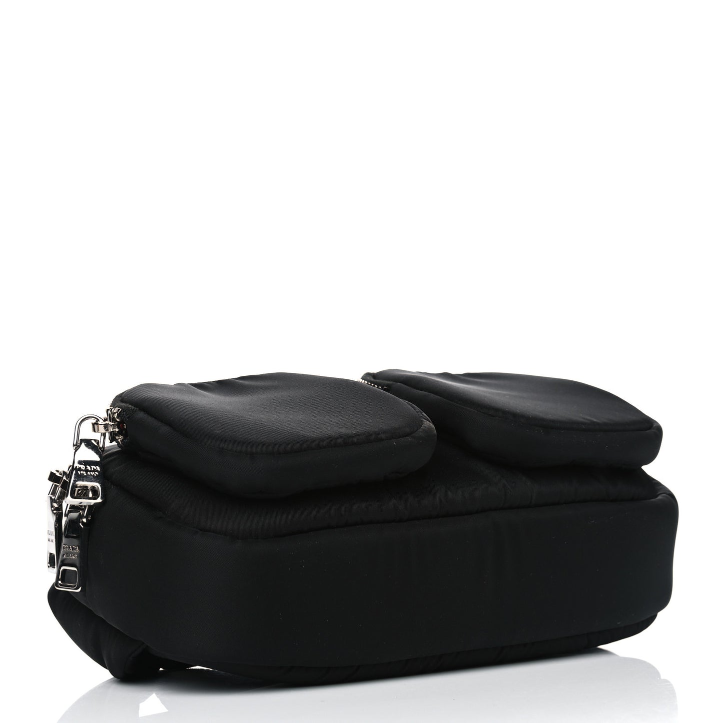 Tessuto Nylon Soft Calf Belt Bag Black