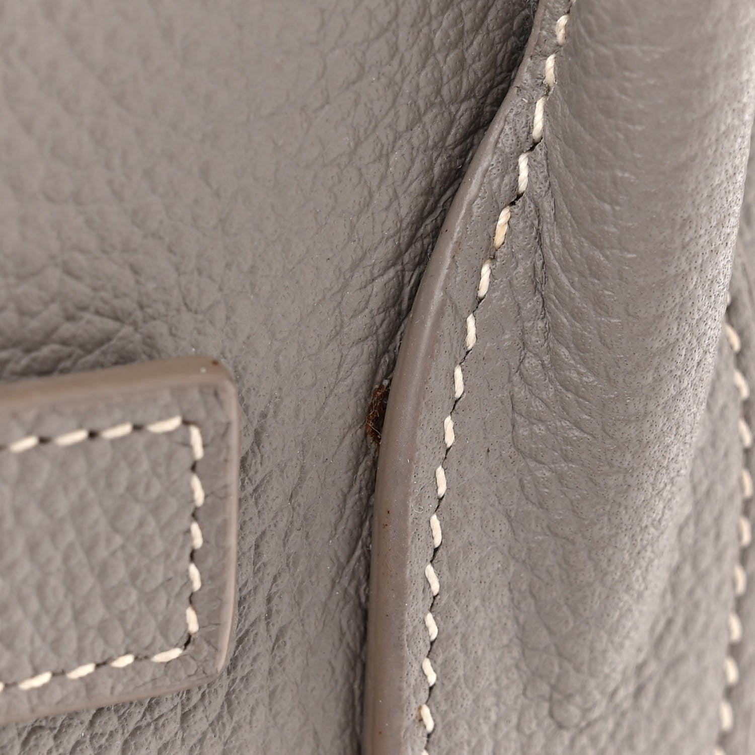 Saint Laurent Grained Calfskin Topstitch Baby Sac De Jour Fog 12 of 12