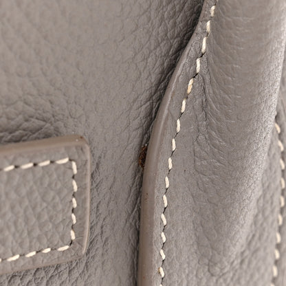 Saint Laurent Grained Calfskin Topstitch Baby Sac De Jour Fog 12 of 12