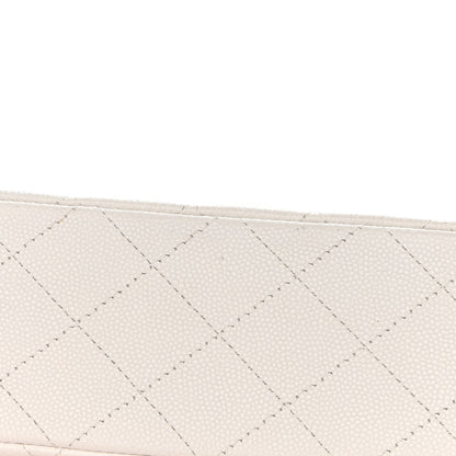 Chanel Caviar Quilted Medium Double Flap White 11 of 12