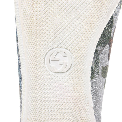 Gucci Calfskin Glitter Womens Bambi Tian Low Top Sneakers 38.5 Silver 6 of 10