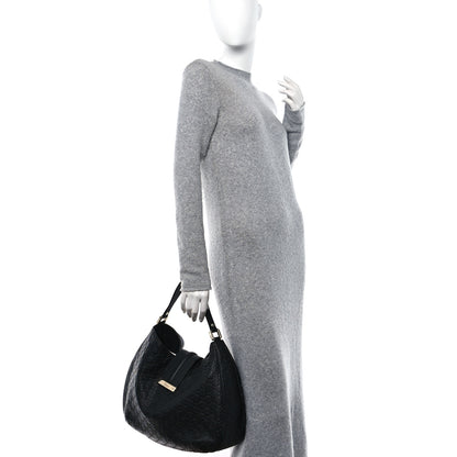 Gucci Guccissima Large New Ladies Web Hobo Black 2 of 12