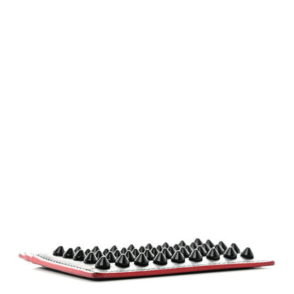 Christian Louboutin Calfskin Paris Spikes Kios Card Holder Black 4 of 13